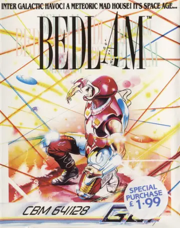 Bedlam C64 box art