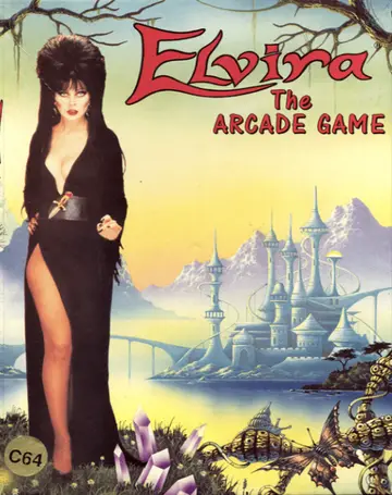 Elvira: The Arcade Game C64 box art