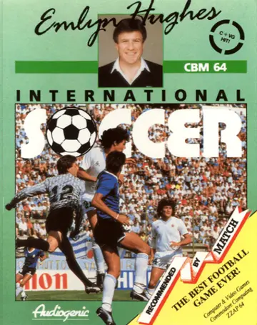 Emlyn Hughes International Soccer C64 box art