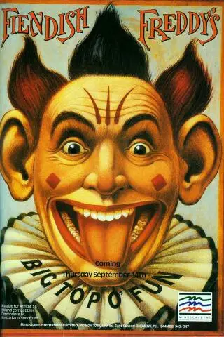 Fiendish Freddy's Big Top O'Fun C64 box art