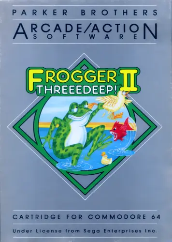 Frogger II: ThreeeDeep! C64 box art