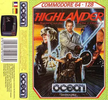 Highlander C64 box art
