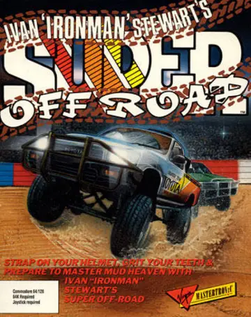 Ivan 'Ironman' Stewart's Super Off Road C64 box art