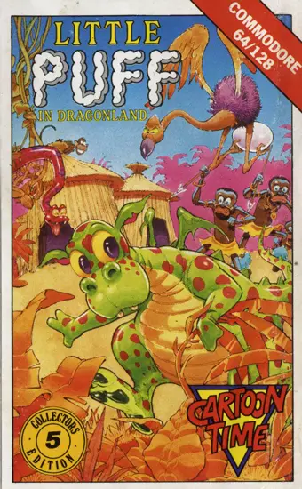 Little Puff in Dragonland C64 box art