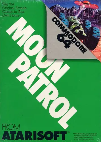 Moon Patrol C64 box art