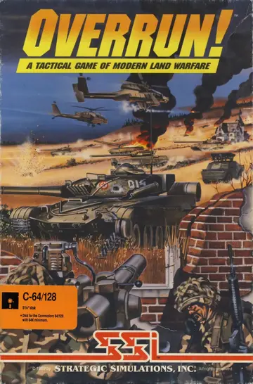 Overrun! C64 box art