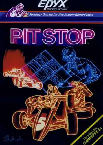Pitstop C64 box art