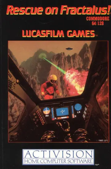 Rescue on Fractalus! C64 box art