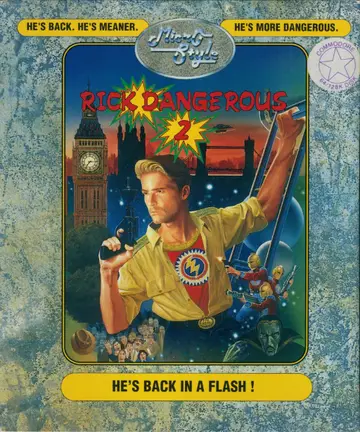 Rick Dangerous 2 C64 box art