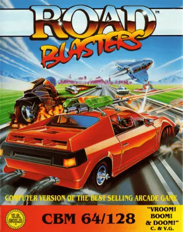 RoadBlasters C64 box art