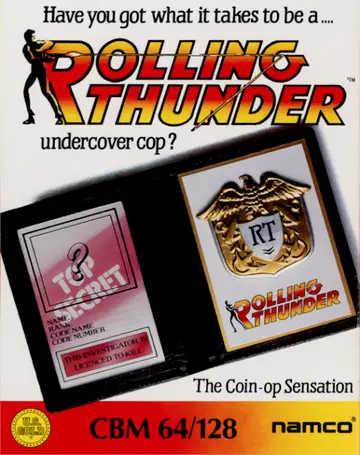 Rolling Thunder C64 box art