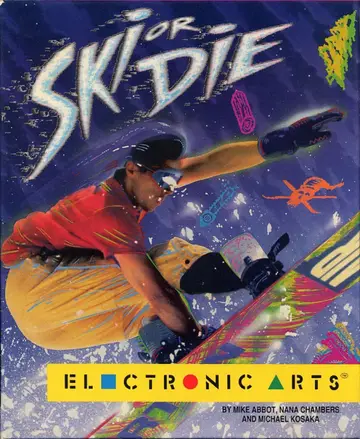 Ski or Die C64 box art