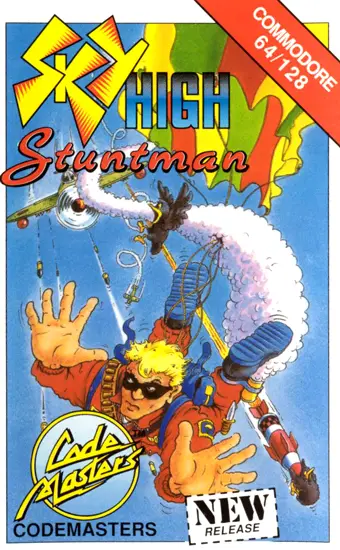 Sky High Stuntman C64 box art