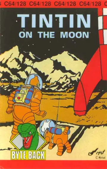 Tintin on the Moon C64 box art