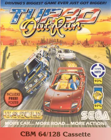 Turbo Outrun C64 box art
