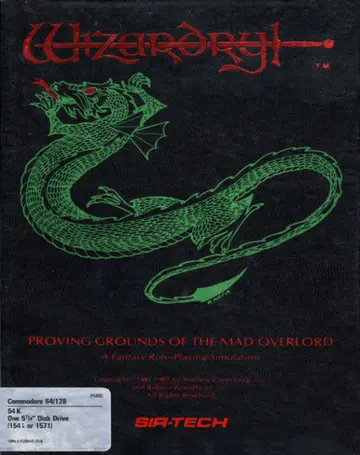 Wizardry C64 box art