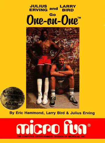 Julius Erving and Larry Bird Go: One-on-One ColecoVision box art
