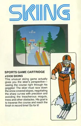 Skiing ColecoVision box art