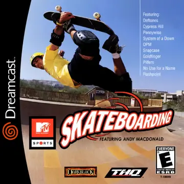 MTV Sports: Skateboarding Featuring Andy Macdonald Dreamcast box art