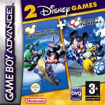 2 Disney Games: Disney Sports: Football + Disney Sports: Skateboarding GBA box art
