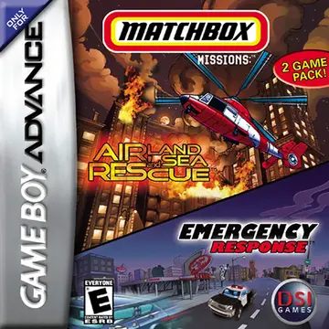 2 Game Pack!: Matchbox Missions: Emergency Response + Air, Land and Sea Rescue GBA box art