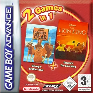 2 Games in 1: Brother Bear + The Lion King box art