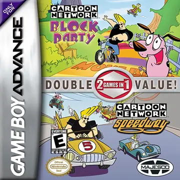 2 Games in 1: Cartoon Network Block Party + Cartoon Network Speedway GBA box art