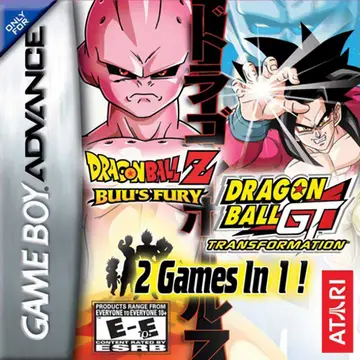 2 Games in 1!: Dragon Ball Z: Buu's Fury + Dragon Ball GT: Transformation GBA box art