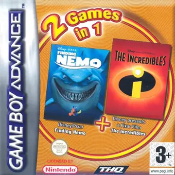 2 Games in 1: Finding Nemo + The Incredibles box art
