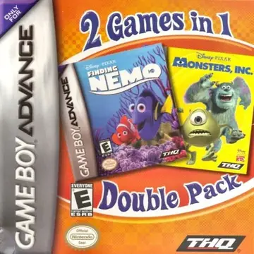 2 Games in 1: Monsters, Inc. + Finding Nemo box art