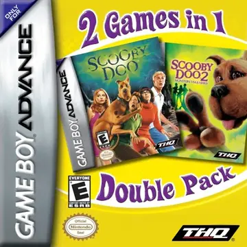 2 Games in 1: Scooby-Doo + Scooby-Doo 2: Monsters Unleashed GBA box art