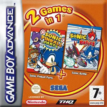 2 Games in 1: Sonic Battle + Sonic Pinball Party box art