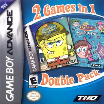 2 Games in 1: SpongeBob SquarePants: Battle for Bikini Bottom + The Fairly OddParents!: Breakin' da Rules box art