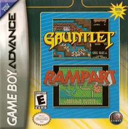2 Games in One!: Gauntlet + Rampart GBA box art