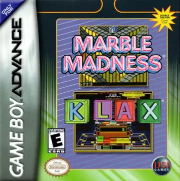 2 Games in One!: Marble Madness + Klax GBA box art