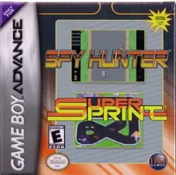 2 Games in One!: Spy Hunter + Super Sprint GBA box art