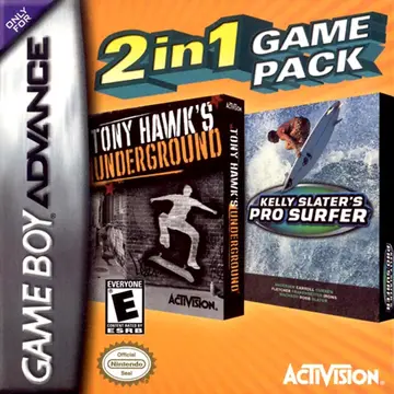 2 in 1 Game Pack: Tony Hawk's Underground + Kelly Slater's Pro Surfer GBA box art