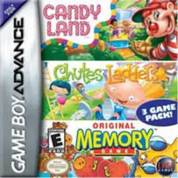 3 Game Pack!: Candy Land + Chutes and Ladders + Original Memory Game GBA box art