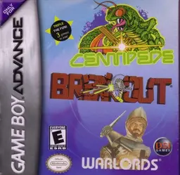 3 Games in One!: Breakout + Centipede + Warlords GBA box art