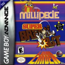 3 Games in One!: Super Breakout + Millipede + Lunar Lander GBA box art