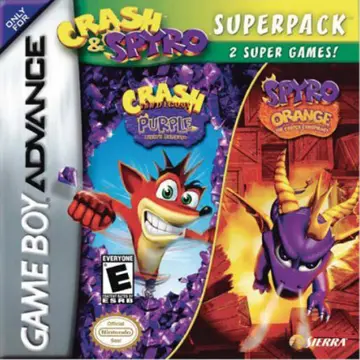 Crash & Spyro Superpack: Spyro Orange: The Cortex Conspiracy + Crash Bandicoot Purple: Ripto's Rampage box art