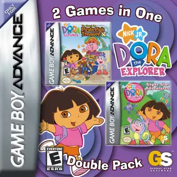 Dora the Explorer Double Pack GBA box art