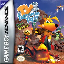 Ty the Tasmanian Tiger 3: Night of the Quinkan GBA box art