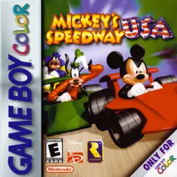 Mickey's Speedway USA GBC box art