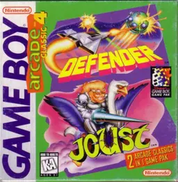 Arcade Classic No. 4: Defender & Joust Game Boy box art
