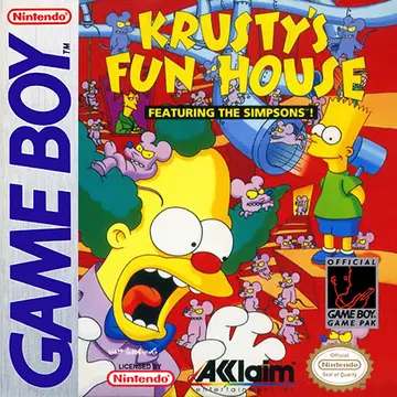 Krusty's Fun House Game Boy box art