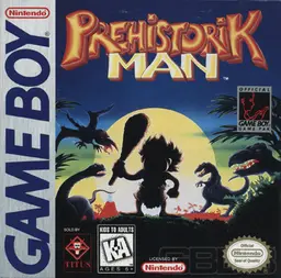 Prehistorik Man Game Boy box art
