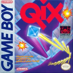 Qix Game Boy box art