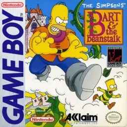 The Simpsons: Bart & the Beanstalk Game Boy box art