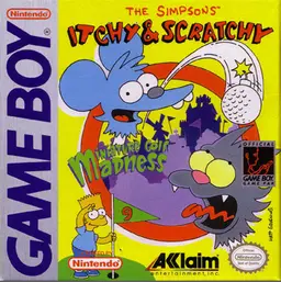 The Simpsons: Itchy & Scratchy: Miniature Golf Madness Game Boy box art